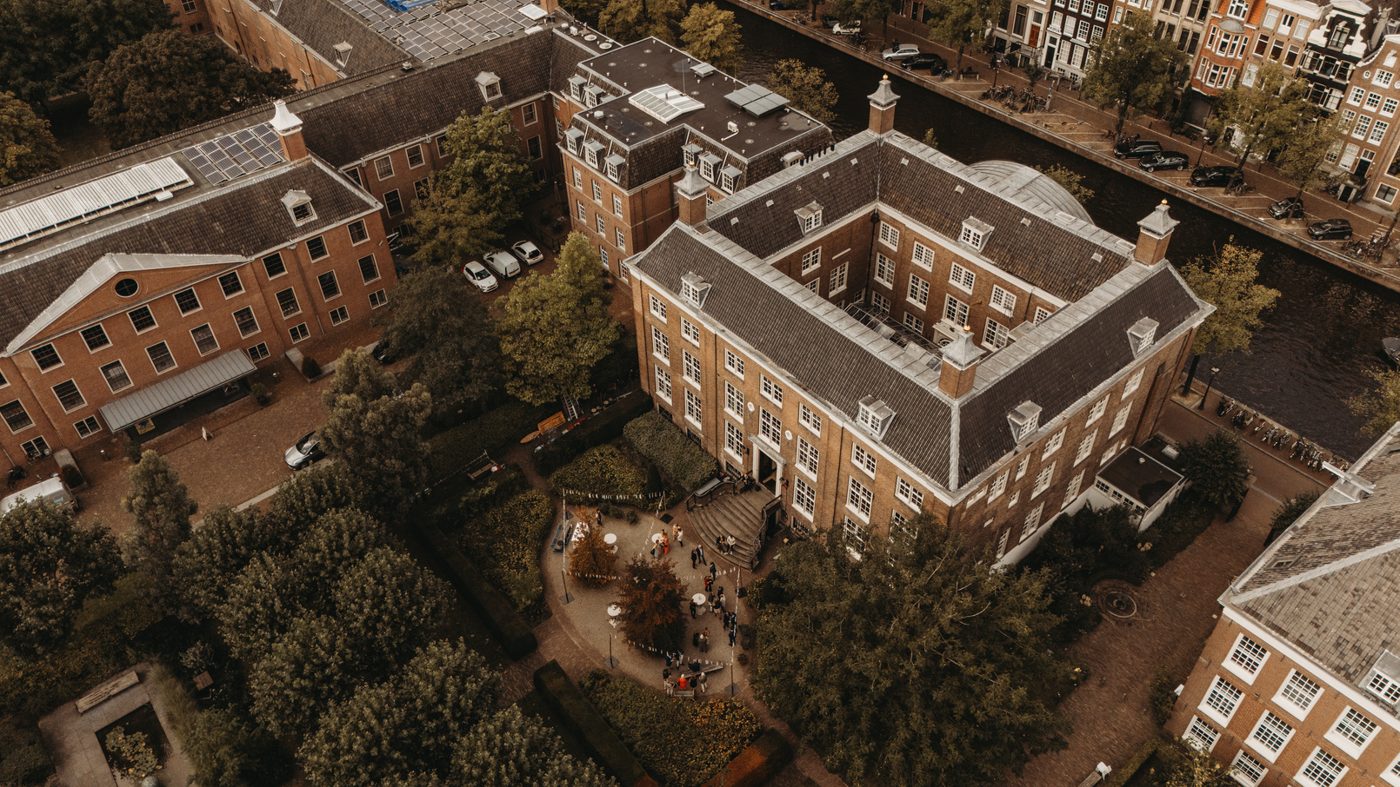 Aerial view of the venue building